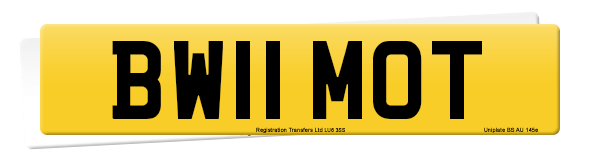 Registration number BW11 MOT